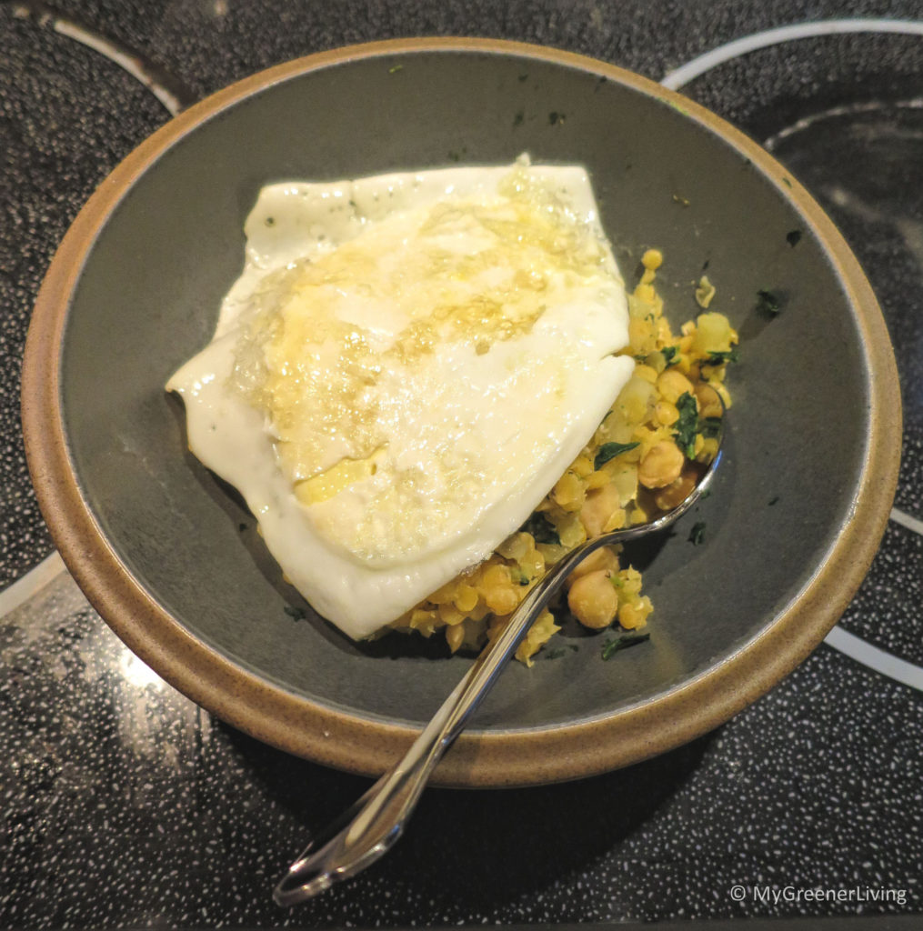 homemade Trader Joe's Melodious Blend - serving with egg